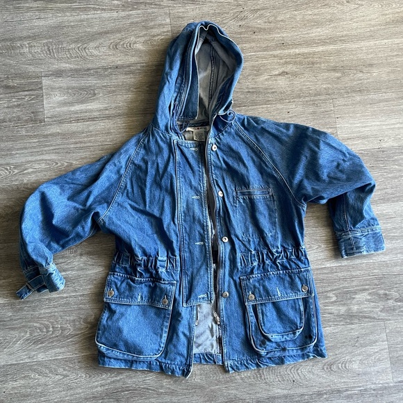 Jones Wear Jackets & Coats Womens 9s Denim Jacket With Hood Poshmark